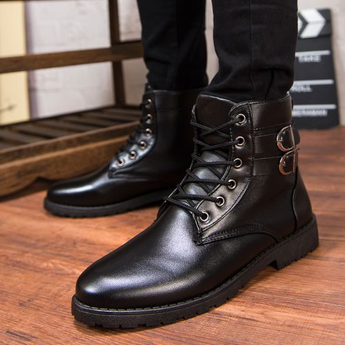 Boots - chaussures en PU ronde pour été - semelle caoutchouc - Ref 954693
