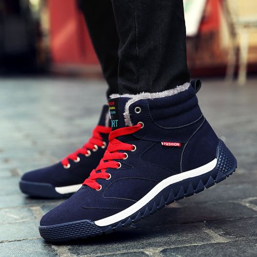 Boots - chaussures en de vache ronde pour hiver - loisir - semelle caoutchouc - Ref 954704