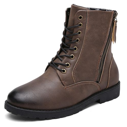 Boots - chaussures en PU ronde - semelle caoutchouc - Ref 954706