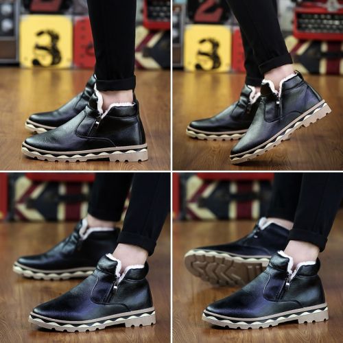 Boots - chaussures en PU ronde pour hiver - loisir - semelle plastique - Ref 954738