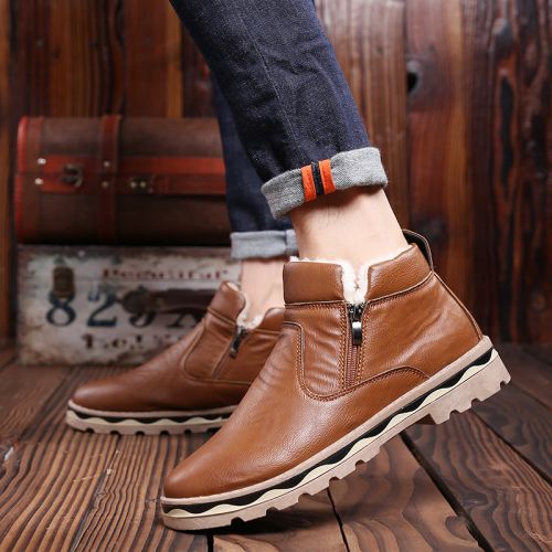 Boots - chaussures en PU ronde pour hiver - loisir - semelle plastique - Ref 954751