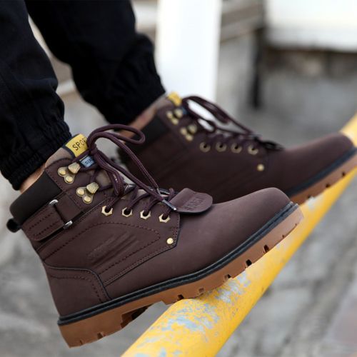 Boots - chaussures en PU ronde pour hiver - Europe - semelle caoutchouc - Ref 954775