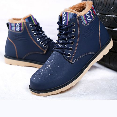Boots - chaussures en Nubuck ronde pour hiver - loisir - semelle caoutchouc - Ref 954783