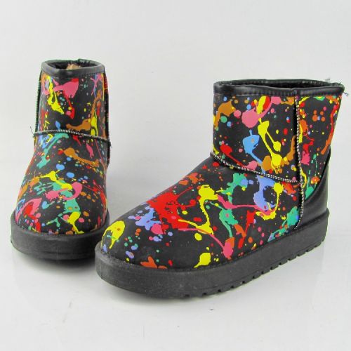 Boots - chaussures en PU ronde pour hiver - loisir - semelle caoutchouc mousse EVA - Ref 954789