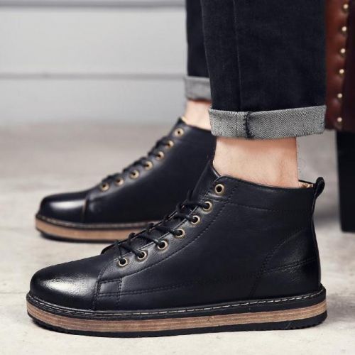 Boots - chaussures en PU ronde pour hiver - loisir - semelle caoutchouc - Ref 954823