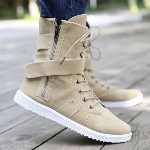 Boots - chaussures en ronde pour hiver - tendance des jeunes - semelle caoutchouc - Ref 954854