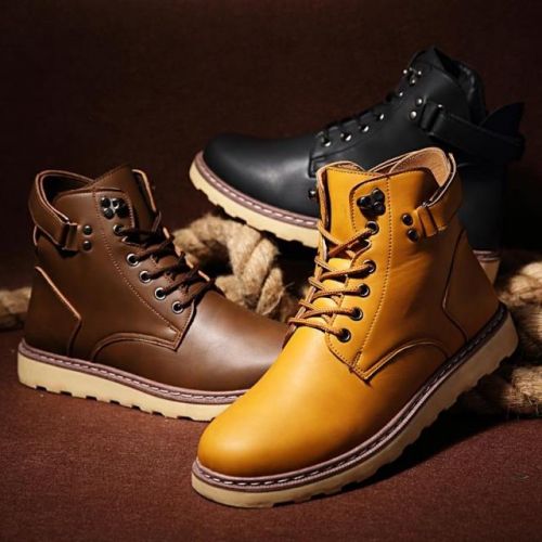 Boots - chaussures en PU ronde pour hiver - tendance des jeunes - semelle caoutchouc - Ref 954860