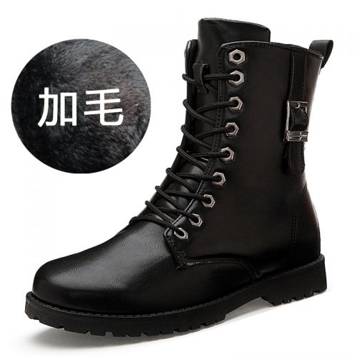 Boots - chaussures en Cuir spatial ronde pour hiver - Angleterre - semelle caoutchouc - Ref 954887