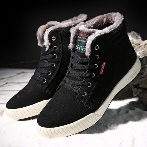Boots - chaussures en Nubuck ronde pour hiver - loisir - semelle caoutchouc - Ref 954888