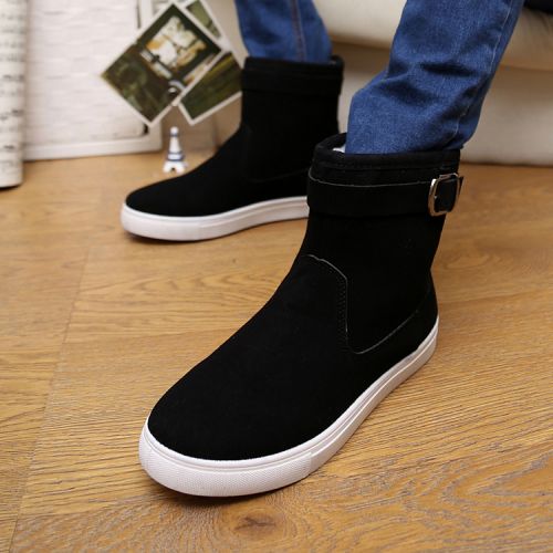 Boots - chaussures en PU ronde pour hiver - semelle caoutchouc - Ref 954904