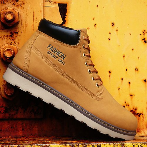 Boots - chaussures en PU ronde pour printemps - loisir - semelle caoutchouc - Ref 954906