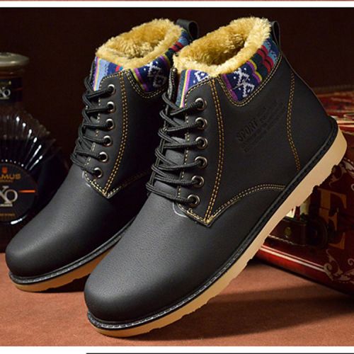 Boots - chaussures en PU ronde pour hiver - loisir - semelle caoutchouc - Ref 954929