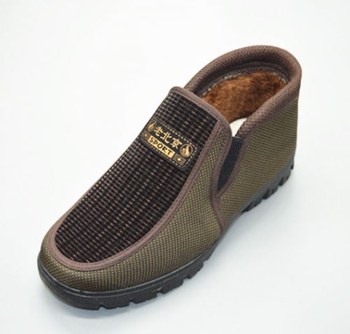 Boots - chaussures en Cuir de cheval ronde pour hiver - loisir - semelle caoutchouc - Ref 955025