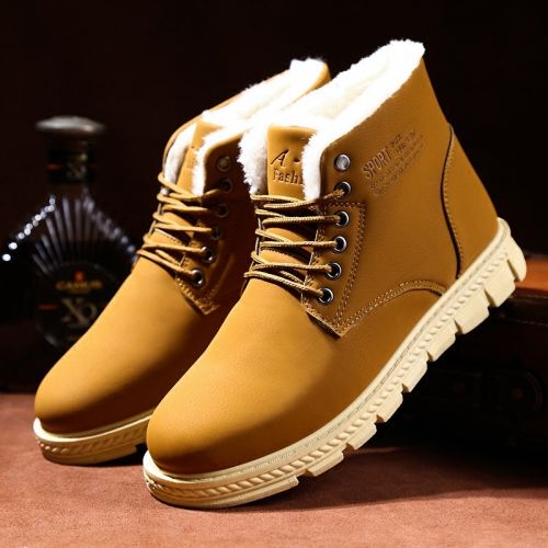 Boots - chaussures en PU ronde pour hiver - loisir - semelle plastique - Ref 955028