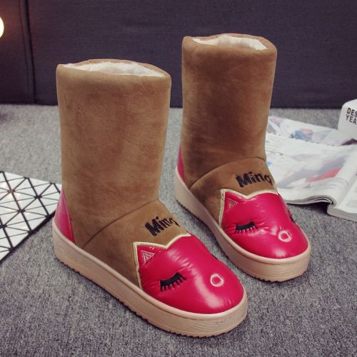 Boots - chaussures en ronde pour hiver - simple - semelle caoutchouc mousse EVA - Ref 955030