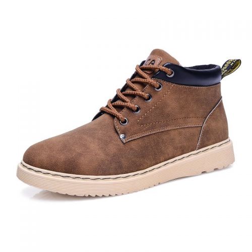 Boots - chaussures en PU ronde pour hiver - tendance des jeunes - semelle caoutchouc - Ref 955034