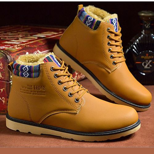 Boots - chaussures en PU ronde pour hiver - loisir - semelle caoutchouc - Ref 955051