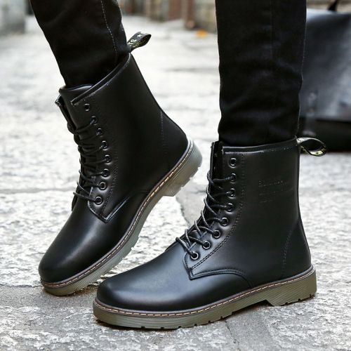 Boots - chaussures en PU ronde pour printemps - semelle caoutchouc - Ref 955081