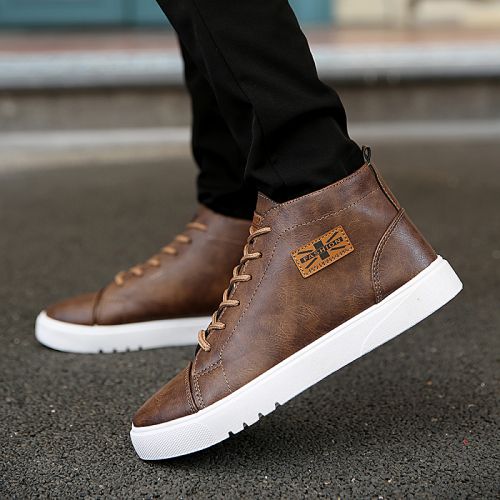 Boots - chaussures en Microfiber ronde pour printemps - Angleterre - semelle caoutchouc - Ref 955096