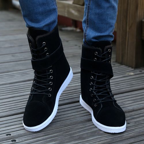 Boots - chaussures en PU ronde - semelle caoutchouc - Ref 955124