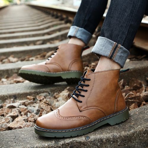 Boots - chaussures en PU ronde pour printemps - loisir - semelle caoutchouc - Ref 955129