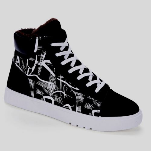 Boots - chaussures en Microfiber ronde pour hiver - tendance des jeunes - semelle caoutchouc - Ref 955143