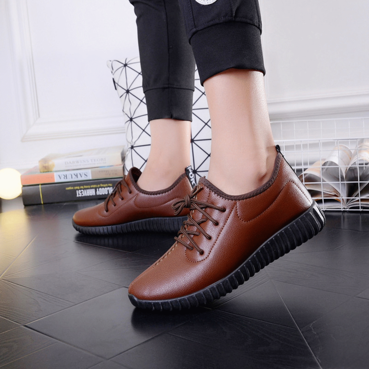 Boots - chaussures en PU ronde pour hiver - loisir - semelle caoutchouc - Ref 955210