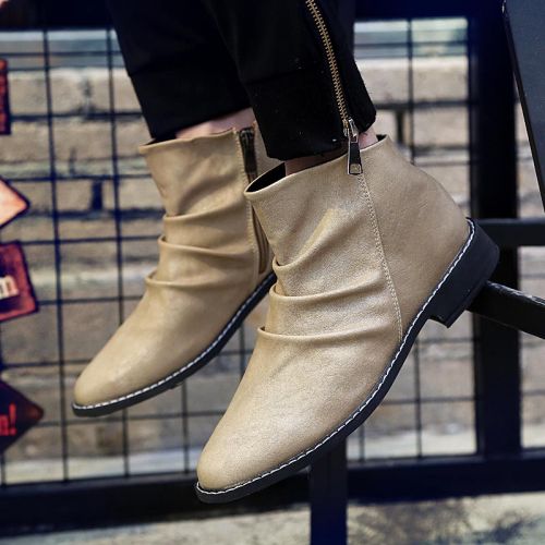 Boots - chaussures en Microfiber pointu pour printemps - tendance des jeunes - semelle caoutchouc - Ref 955240