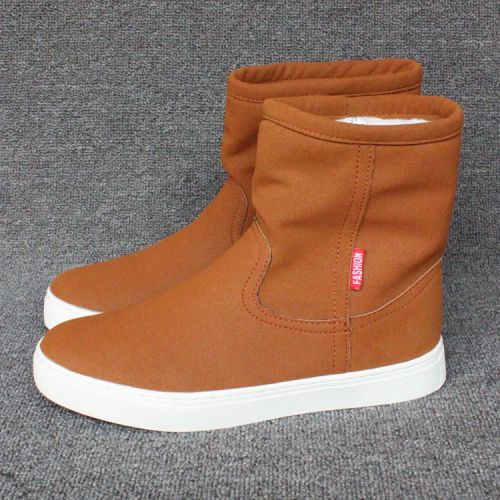 Boots - chaussures en PU ronde pour hiver - Angleterre - semelle caoutchouc - Ref 955266