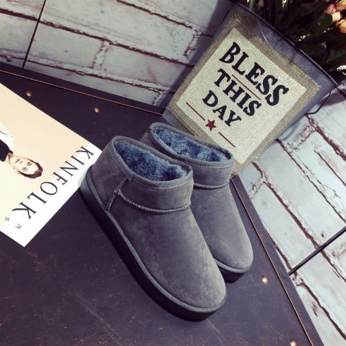 Boots - chaussures en Nubuck ronde pour hiver - tendance des jeunes - semelle caoutchouc - Ref 955270