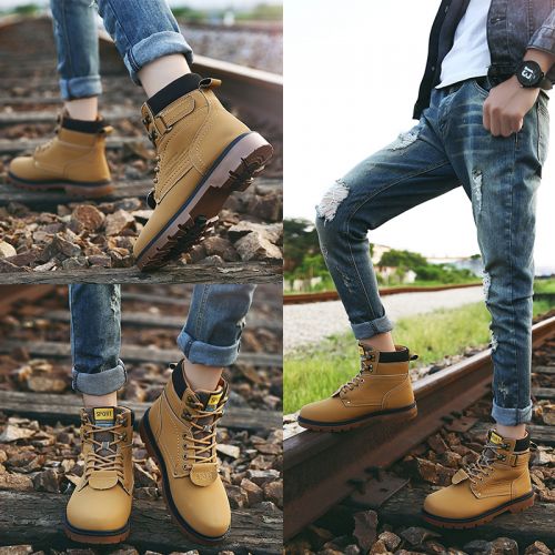 Boots - chaussures en PU ronde pour printemps - tendance des jeunes - semelle caoutchouc - Ref 955283