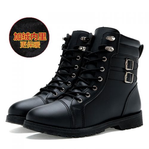 Boots - chaussures en Microfiber ronde pour hiver - Angleterre - semelle caoutchouc - Ref 955287