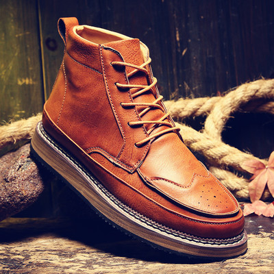 Boots - chaussures en Microfiber ronde pour hiver - Angleterre - semelle caoutchouc - Ref 955311