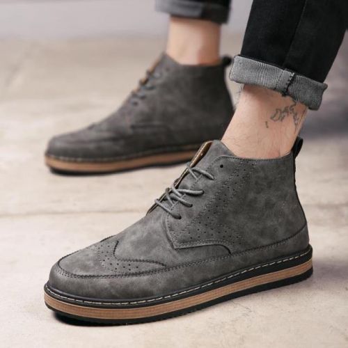 Boots - chaussures en Microfiber ronde pour hiver - loisir - semelle caoutchouc - Ref 955315