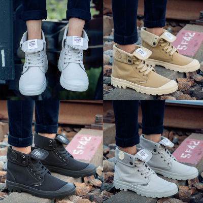 Boots - chaussures en toile ronde pour printemps - loisir - semelle caoutchouc - Ref 955317