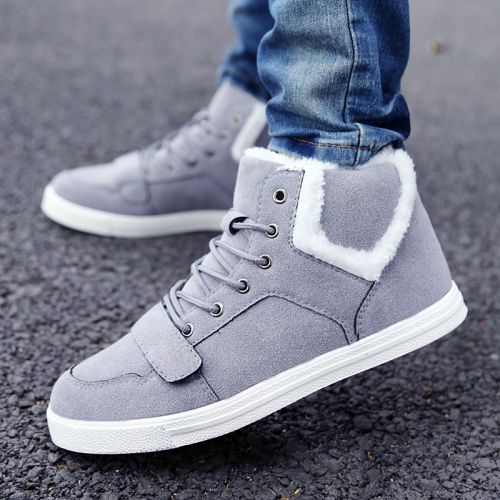 Boots - chaussures en de vache ronde pour hiver - loisir - semelle caoutchouc - Ref 955324