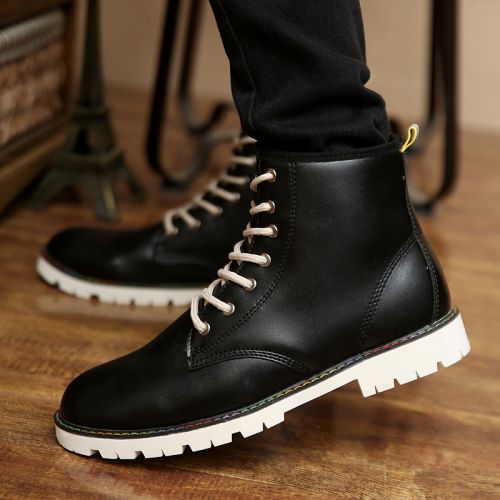 Boots - chaussures en PU ronde pour printemps - loisir - semelle caoutchouc - Ref 955326