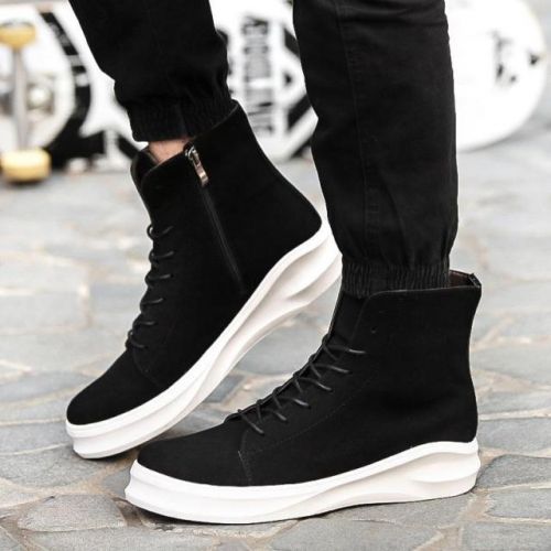 Boots - chaussures en de vache ronde pour printemps - tendance des jeunes - semelle caoutchouc - Ref 955330