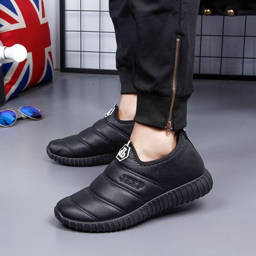 Boots - chaussures en PU ronde pour hiver - entreprise - semelle caoutchouc - Ref 955376