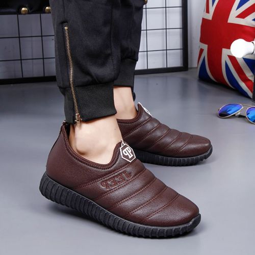 Boots - chaussures en PU ronde pour hiver - loisir - semelle caoutchouc - Ref 955402