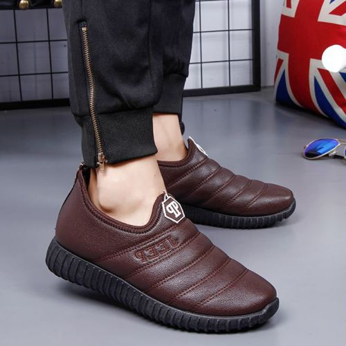 Boots - chaussures en PU ronde pour hiver - loisir - semelle caoutchouc - Ref 955403