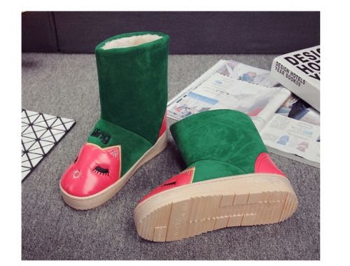 Boots - chaussures en toile ronde pour hiver - simple - semelle caoutchouc mousse EVA - Ref 955469