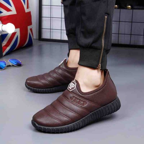 Boots - chaussures en PU ronde pour hiver - loisir - semelle caoutchouc - Ref 955471