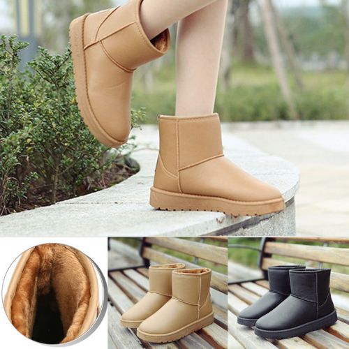 Boots - chaussures en PU ronde pour hiver - Angleterre - semelle caoutchouc - Ref 955483