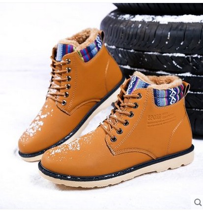 Boots - chaussures en PU ronde pour hiver - loisir - semelle caoutchouc - Ref 955559