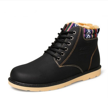 Boots - chaussures en PU ronde pour hiver - loisir - semelle caoutchouc - Ref 955562