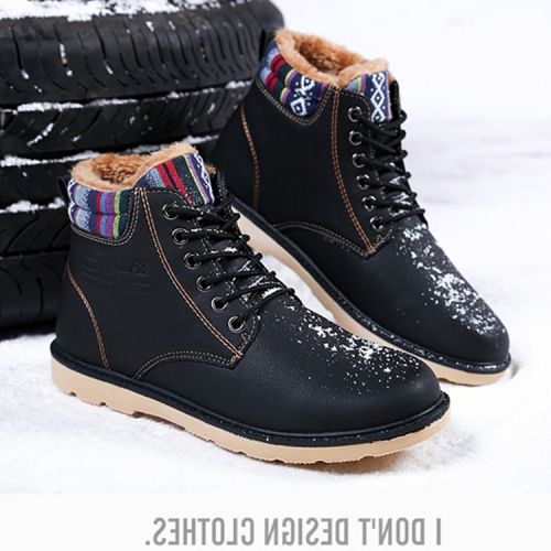 Boots - chaussures en PU ronde pour hiver - loisir - semelle caoutchouc - Ref 955569