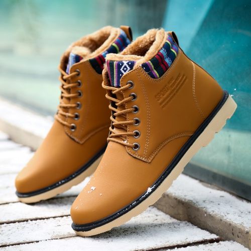 Boots - chaussures en PU ronde pour hiver - loisir - semelle caoutchouc - Ref 955573