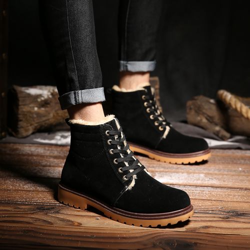 Boots - chaussures en de vache ronde pour hiver - loisir - semelle TPR - Ref 955633