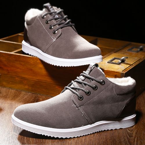 Boots - chaussures en de vache ronde pour hiver - tendance des jeunes - semelle caoutchouc - Ref 955648